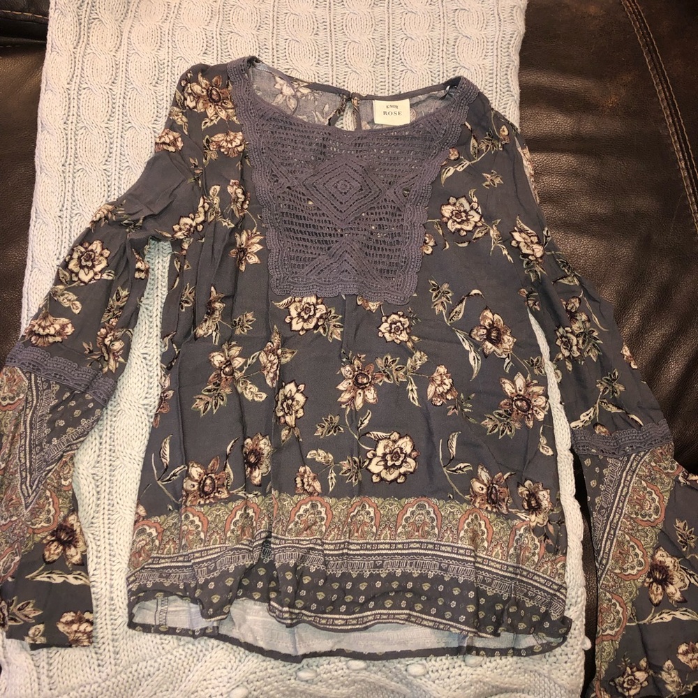 Knox Rose Printed Lace Blouse